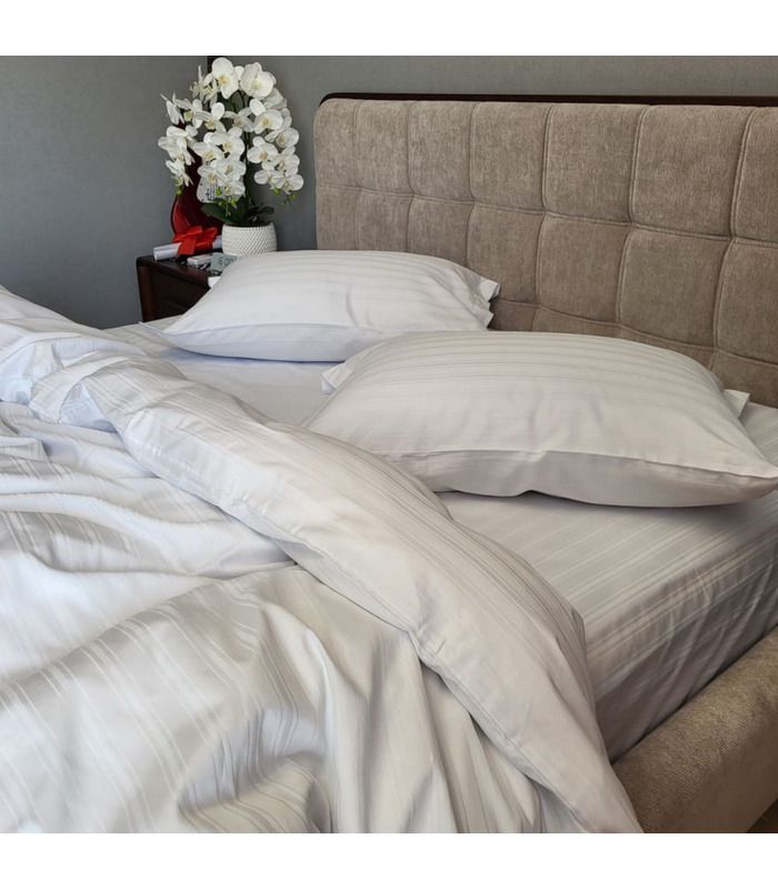 Постельное белье "PREMIUM WHITE" Сатин MULTI Stripe - Комфорт-текстиль - стильные постельные комплекты на МамаТато