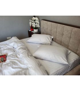 Постільна білизна "PREMIUM WHITE" Сатин MULTI Stripe - Страйп сатин - стильні постільні комплекти на МамаТато