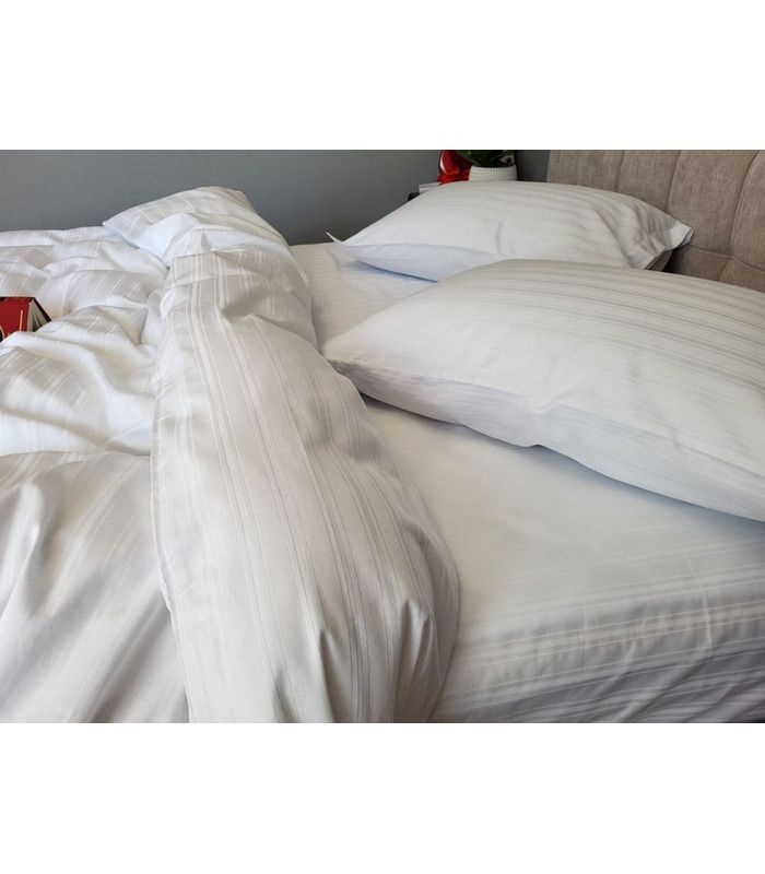 Постільна білизна "PREMIUM WHITE" Сатин MULTI Stripe - Страйп сатин - стильні постільні комплекти на МамаТато