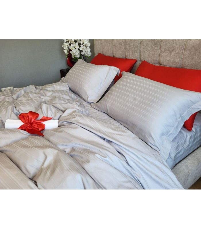 Постельное белье "PREMIUM Silver" Сатин MULTI Stripe - Комфорт-текстиль - стильные постельные комплекты на МамаТато