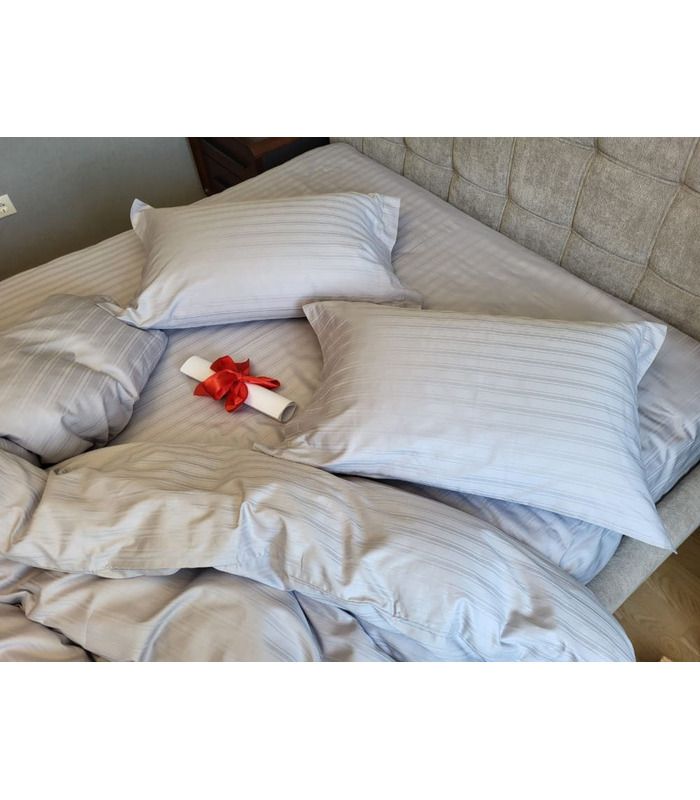 Постільна білизна "PREMIUM Silver" Сатин MULTI Stripe - Страйп сатин - стильні постільні комплекти на МамаТато