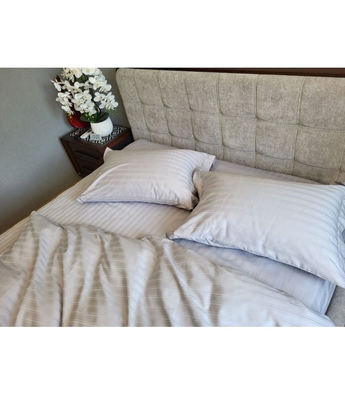 Постільна білизна "PREMIUM Silver" Сатин MULTI Stripe - Страйп сатин - стильні постільні комплекти на МамаТато