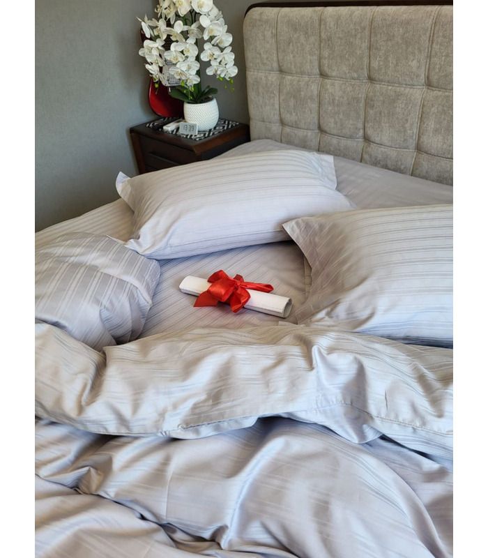 Постельное белье "PREMIUM Silver" Сатин MULTI Stripe - Комфорт-текстиль - стильные постельные комплекты на МамаТато