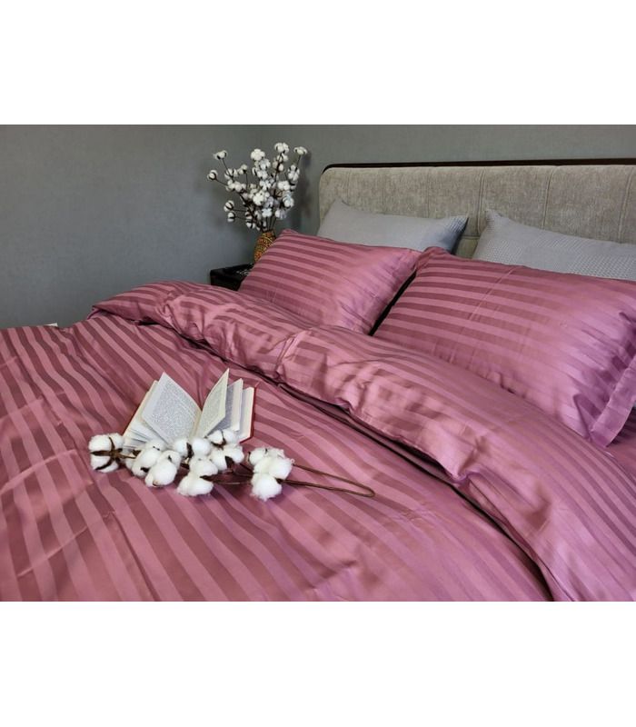 Постільна білизна "PREMIUM Flower Nectar" Сатин Stripe 2/2см - Страйп сатин - стильні постільні комплекти на МамаТато