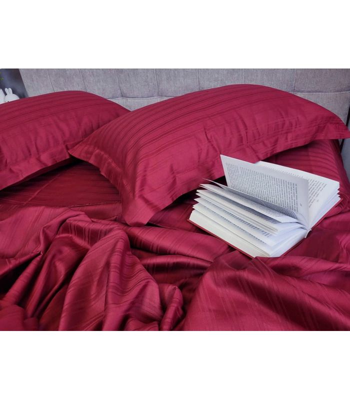 Постільна білизна "PREMIUM Wine" Сатин MULTI Stripe - Страйп сатин - стильні постільні комплекти на МамаТато