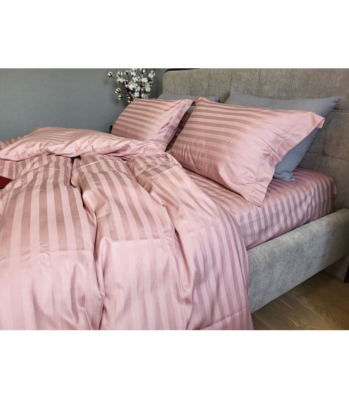 Постельное белье "PREMIUM Power Pink" Сатин Stripe 2/2см - Комфорт-текстиль - стильные постельные комплекты на МамаТато