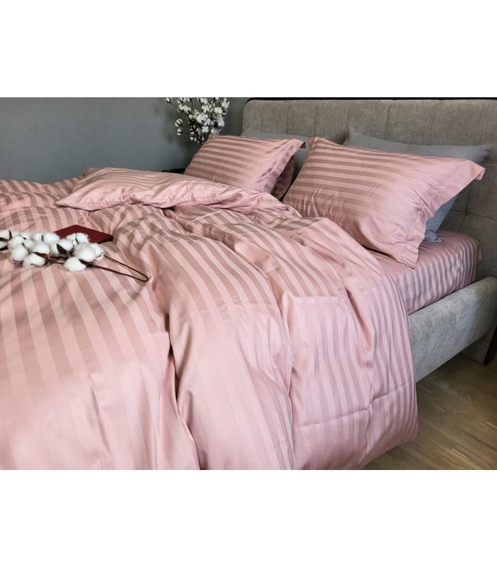 Постельное белье "PREMIUM Power Pink" Сатин Stripe 2/2см - Комфорт-текстиль - стильные постельные комплекты на МамаТато