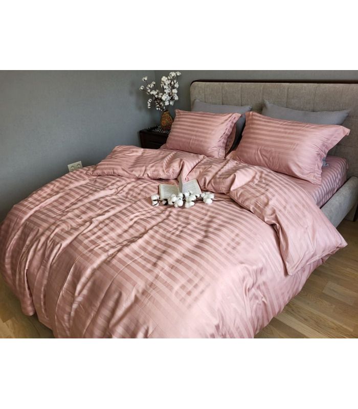 Постельное белье "PREMIUM Power Pink" Сатин Stripe 2/2см - Комфорт-текстиль - стильные постельные комплекты на МамаТато