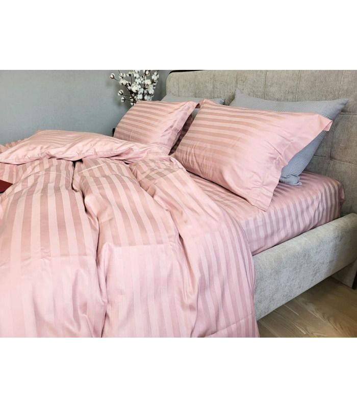 Постельное белье "PREMIUM Power Pink" Сатин Stripe 2/2см - Комфорт-текстиль - стильные постельные комплекты на МамаТато