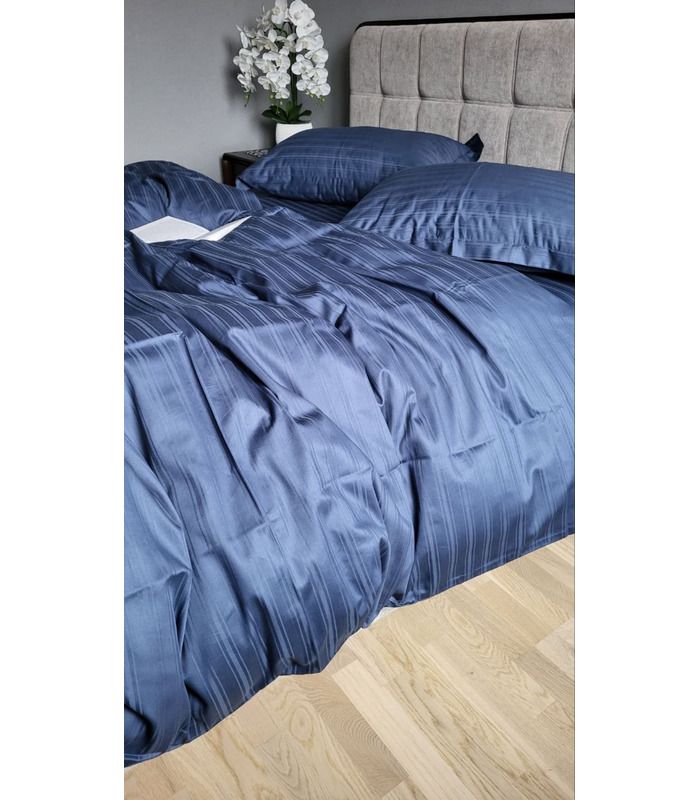 Постельное белье "PREMIUM Black Sea" Сатин MULTI Stripe - Комфорт-текстиль - стильные постельные комплекты на МамаТато