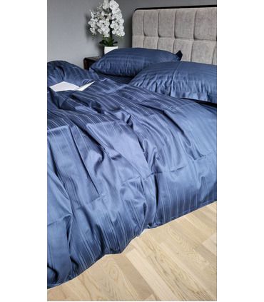 Постільна білизна "PREMIUM Black Sea" Сатин MULTI Stripe - Страйп сатин - стильні постільні комплекти на МамаТато