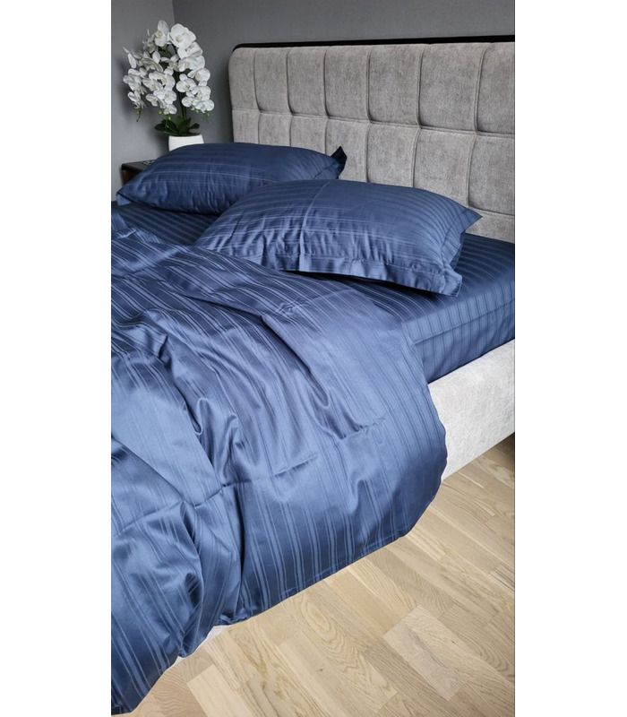 Постельное белье "PREMIUM Black Sea" Сатин MULTI Stripe - Комфорт-текстиль - стильные постельные комплекты на МамаТато