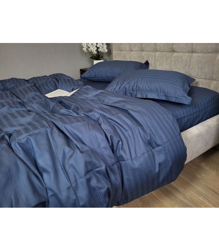 Постельное белье "PREMIUM Black Sea" Сатин MULTI Stripe - Комфорт-текстиль - стильные постельные комплекты на МамаТато