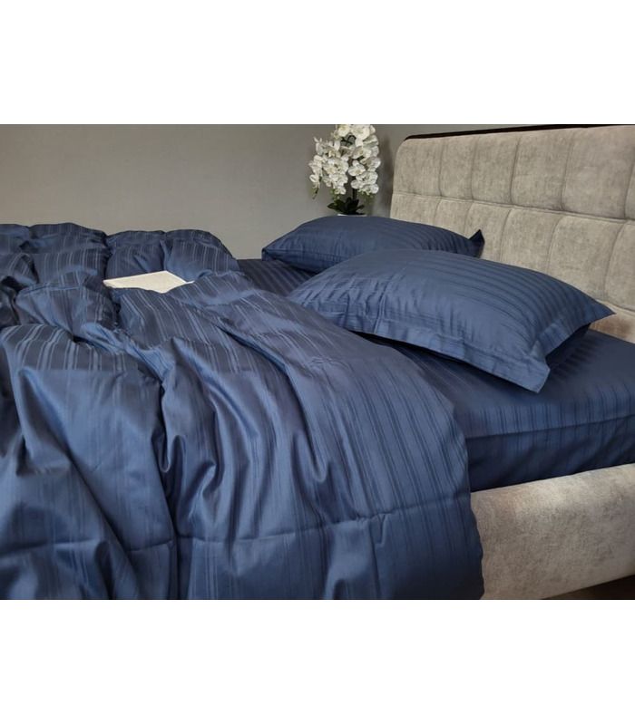 Постельное белье "PREMIUM Black Sea" Сатин MULTI Stripe - Комфорт-текстиль - стильные постельные комплекты на МамаТато