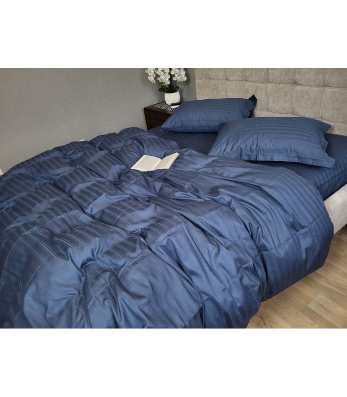 Постельное белье "PREMIUM Black Sea" Сатин MULTI Stripe - Комфорт-текстиль - стильные постельные комплекты на МамаТато