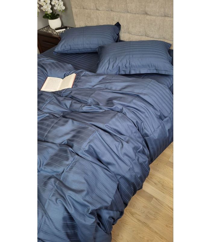 Постельное белье "PREMIUM Black Sea" Сатин MULTI Stripe - Комфорт-текстиль - стильные постельные комплекты на МамаТато