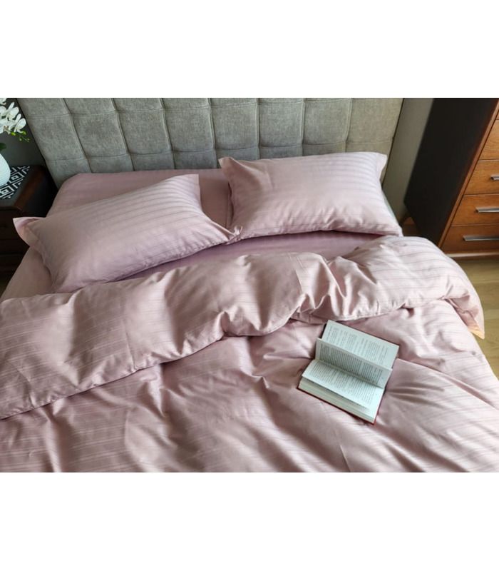 Постельное белье "PREMIUM Powder Rose" Сатин MULTI Stripe - Комфорт-текстиль - стильные постельные комплекты на МамаТато