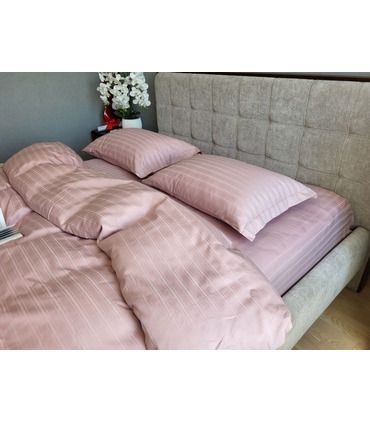 Постільна білизна "PREMIUM Powder Rose" Сатин MULTI Stripe - Страйп сатин - стильні постільні комплекти на МамаТато