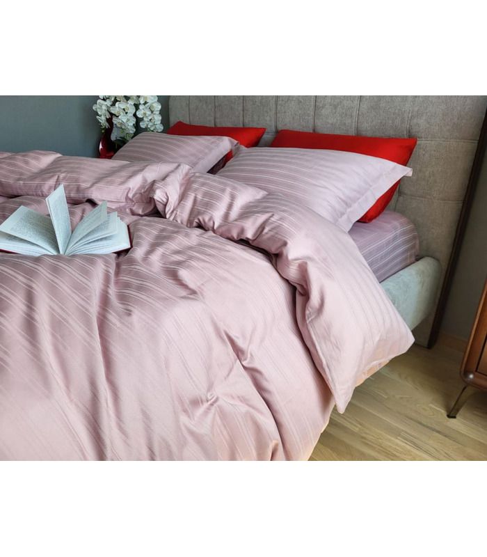 Постільна білизна "PREMIUM Powder Rose" Сатин MULTI Stripe - Страйп сатин - стильні постільні комплекти на МамаТато