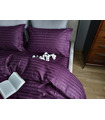 Постільна білизна "PREMIUM Purple Foam" Сатин Stripe 1/1см - Страйп сатин - стильні постільні комплекти на МамаТато