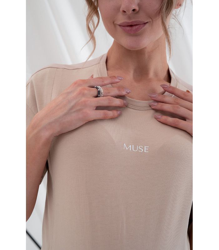 Футболка Муза беж від Юла Мама у категорії Футболки та майки годуючим на МамаТато