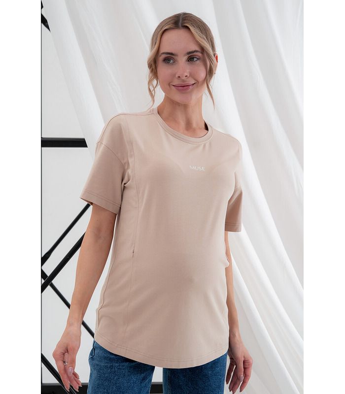 Футболка Муза беж від Юла Мама у категорії Футболки та майки годуючим на МамаТато