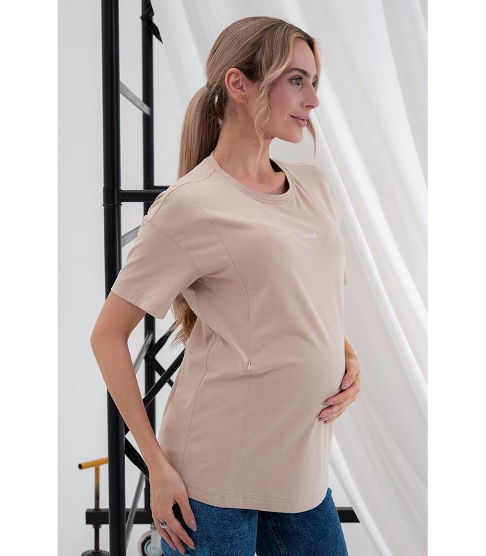 Футболка Муза беж від Юла Мама у категорії Футболки та майки годуючим на МамаТато