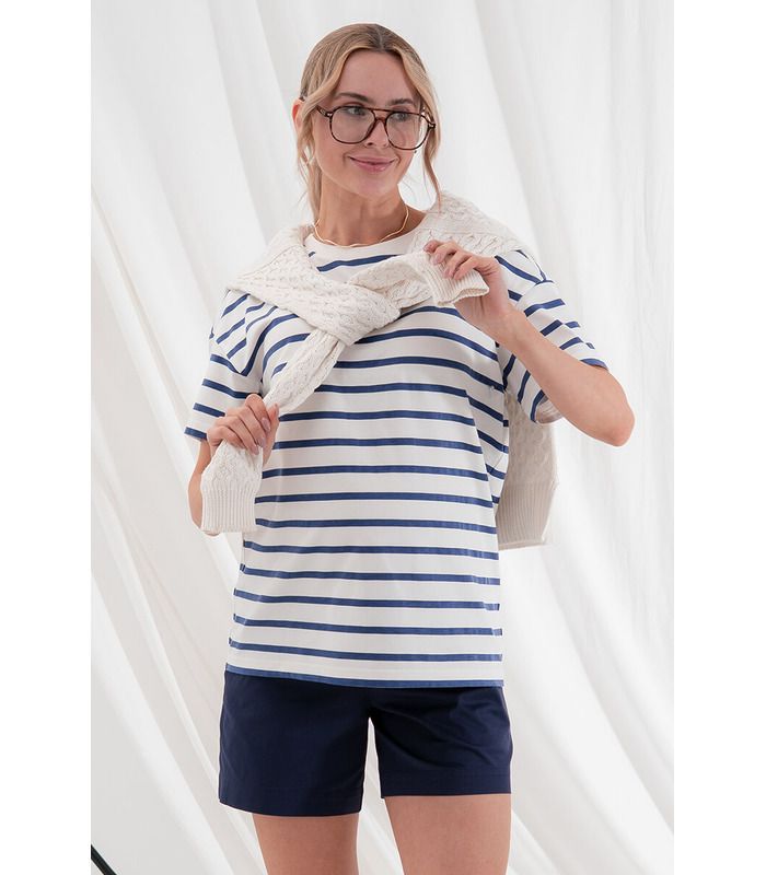 Шорты для беременных Сафо синий от Юла Мама в категории Шорты и бриджи беременным на МамаТато