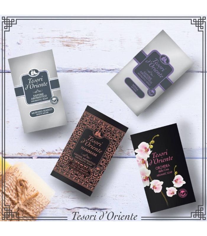 Для тіла: Парфумоване тверде крем-мило Tesori d'Oriente Muschio Bianco 125 г від Tesori d’Oriente у Догляд за тілом