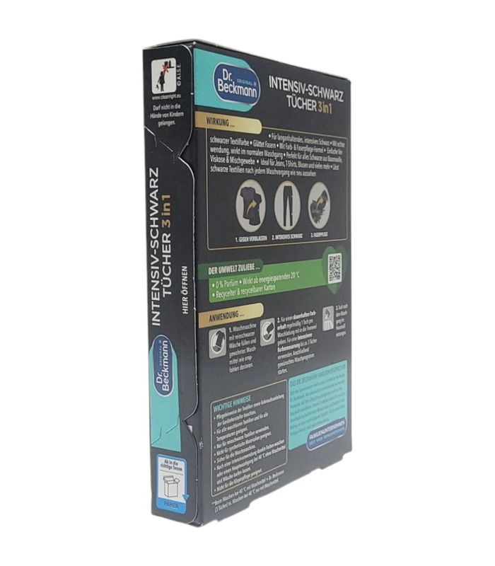 Серветки для відновлення чорного кольору тканини Dr. Beckmann 3в1, 6 шт від Dr. Beckmann у категорії Пральні засоби на МамаТато
