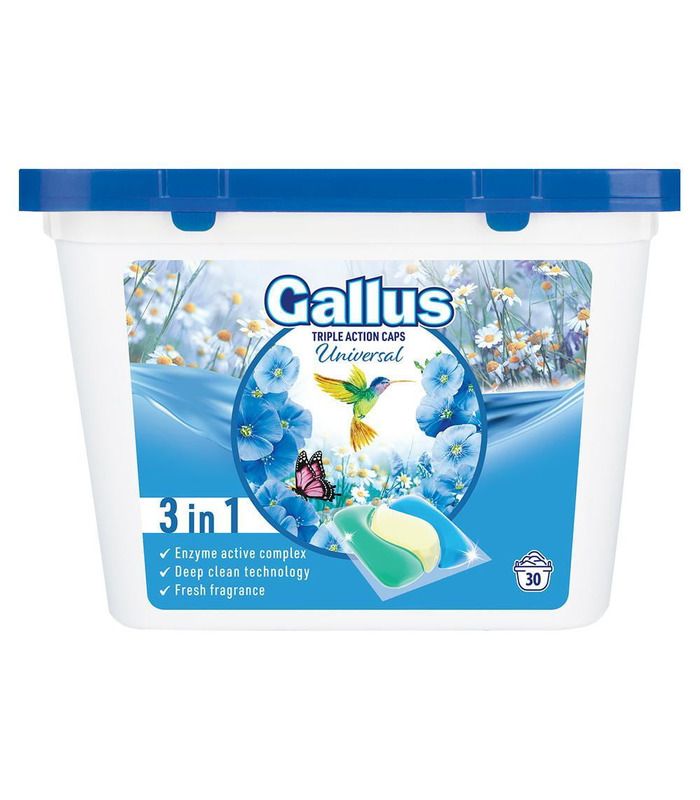 Капсули для прання Gallus Universal 3в1 30 прань, 30 шт від Gallus у категорії Пральні засоби на МамаТато