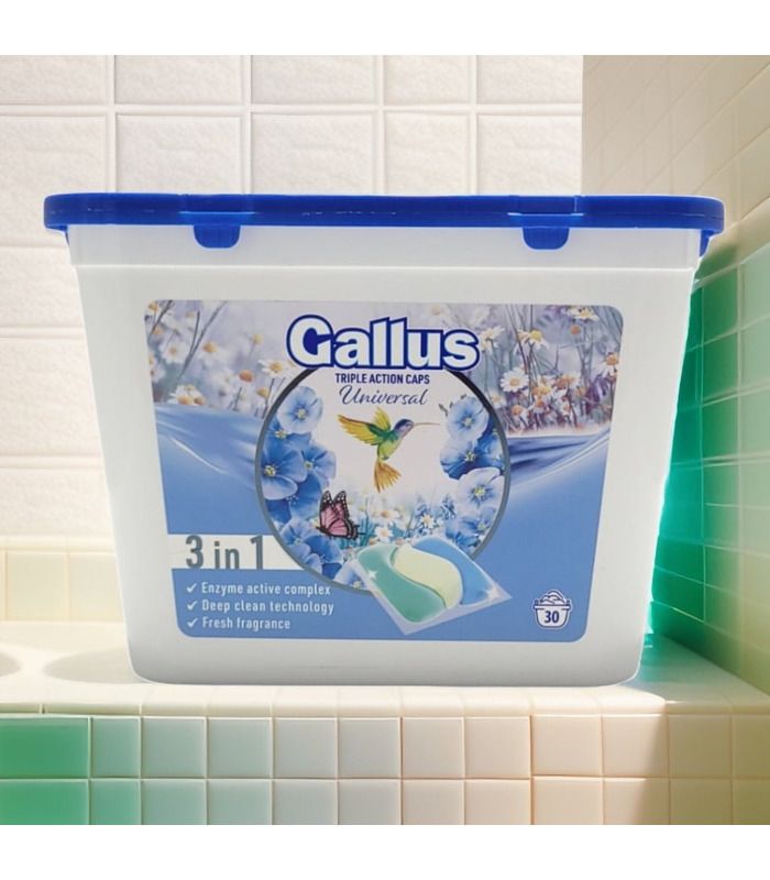 Капсулы для стирки Gallus Universal 3в1 30 стирок, 30 шт от Gallus в категории Стиральные средства на МамаТато