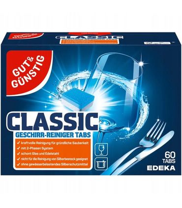 Таблетки для посудомийних машин Gut&Gunstig Edeka Power Classic, 60 шт від Gut & Gunstig у категорії Засоби для посудомийних ...
