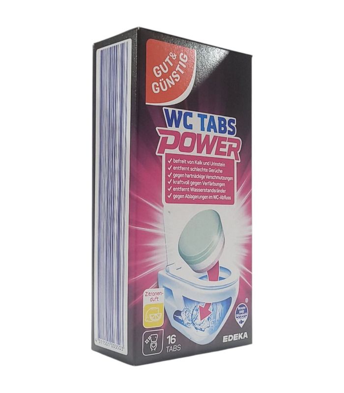 Таблетки для чистки унитаза Gut&Gunstig Edeka WC Tabs Power, 16 шт от Gut & Gunstig в категории Чистящие средства для ванн на...