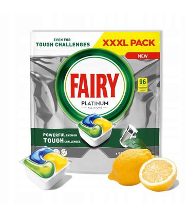 Таблетки для посудомоечных машин Fairy Platinum All In One Лимон, 96 шт от Fairy в категории Средства для посудомоечных машин...