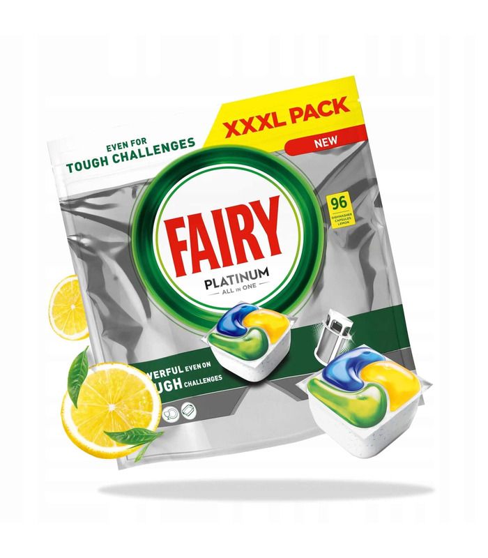 Таблетки для посудомийних машин Fairy Platinum All In One Лимон, 96 шт від Fairy у категорії Засоби для посудомийних машин на...