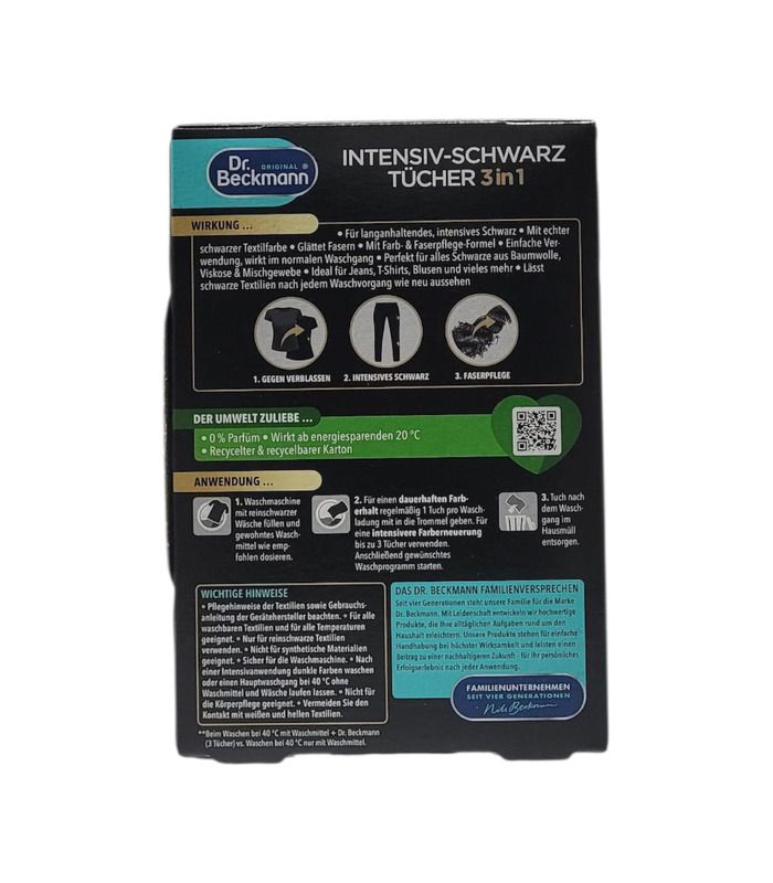 Салфетки для восстановления чёрного цвета ткани Dr. Beckmann 3в1, 8 шт от Dr. Beckmann в категории Стиральные средства на Мам...