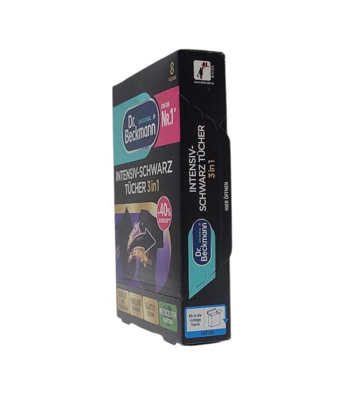 Серветки для відновлення чорного кольору тканини Dr. Beckmann 3в1, 8 шт від Dr. Beckmann у категорії Пральні засоби на МамаТато
