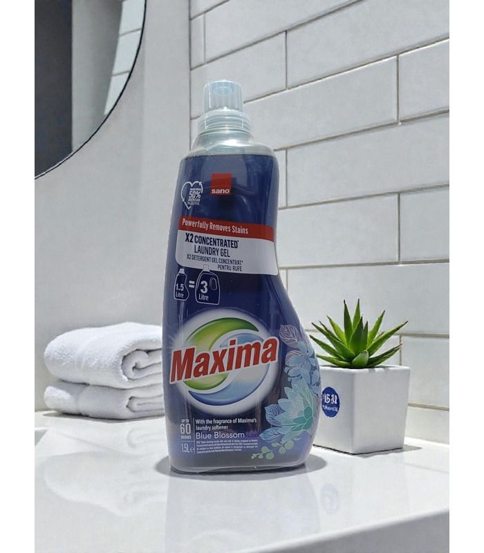 Концентрований гель для прання Sano Maxima Blue Blossom, 1.5 л від Sano у категорії Пральні засоби на МамаТато