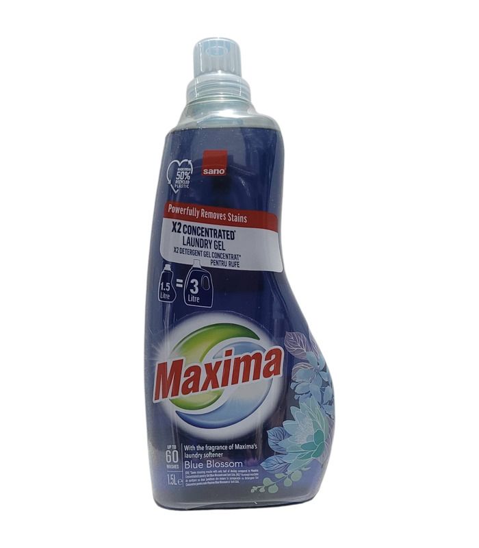 Концентрований гель для прання Sano Maxima Blue Blossom, 1.5 л від Sano у категорії Пральні засоби на МамаТато