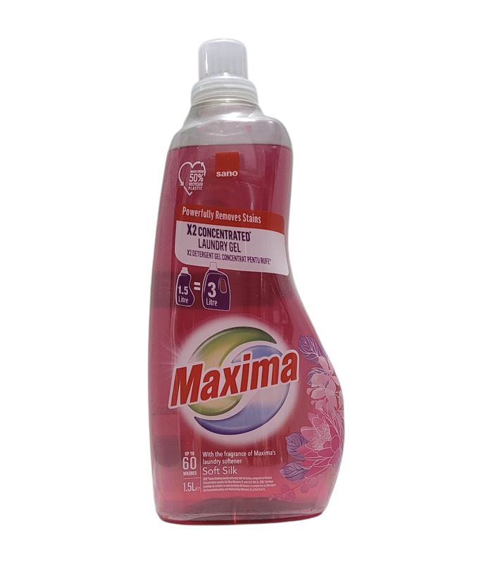 Концентрований гель для прання Sano Maxima Soft Silk, 1.5 л від Sano у категорії Пральні засоби на МамаТато