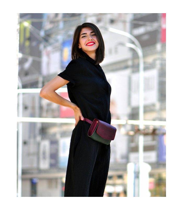 Жіноча сумка "Еліс" (Виноград-Смарагд/Смарагд).