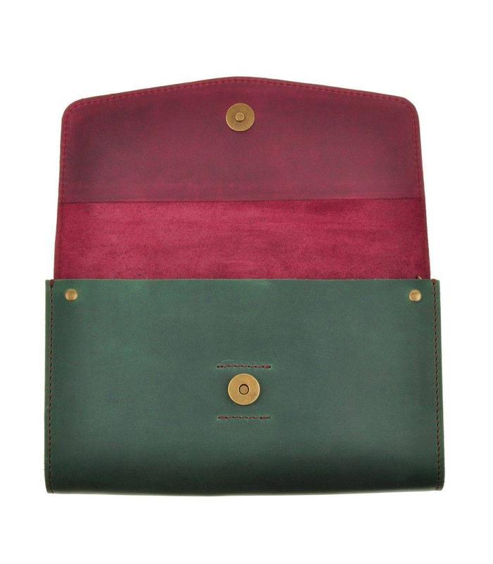 Жіноча сумка "Еліс" (Виноград-Смарагд/Смарагд).