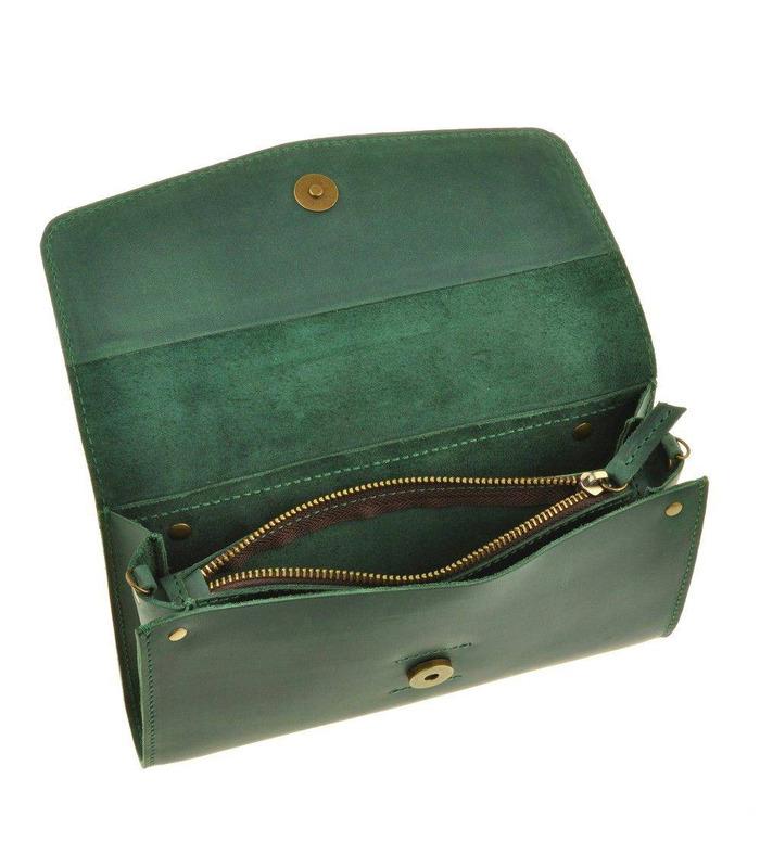 Жіноча сумка "Еліс" (Виноград-Смарагд/Смарагд).