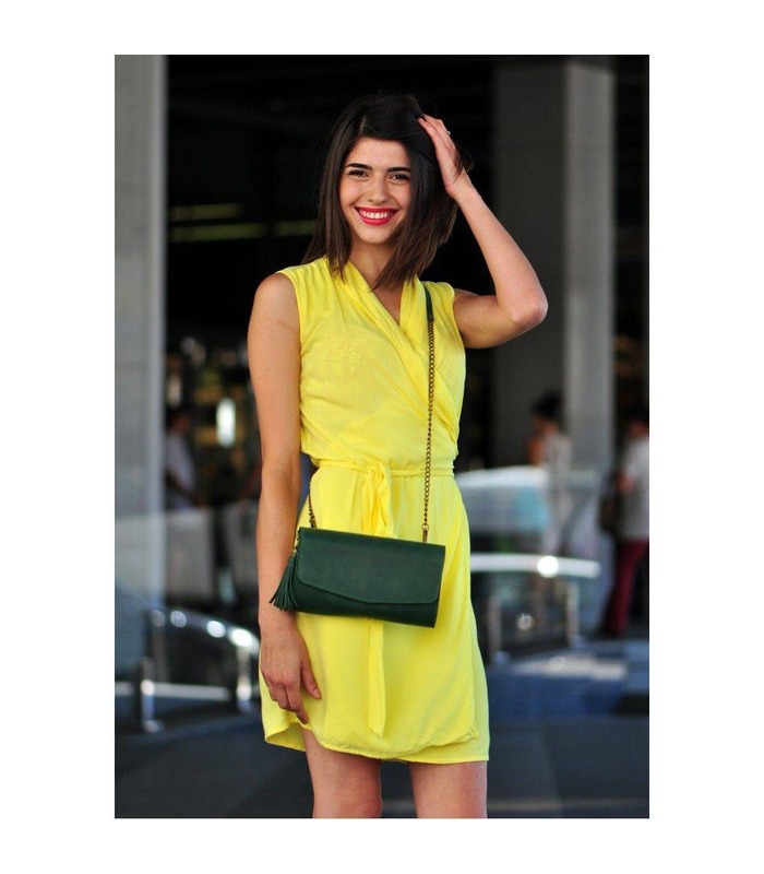 Жіноча сумка "Еліс" (Виноград-Смарагд/Смарагд).