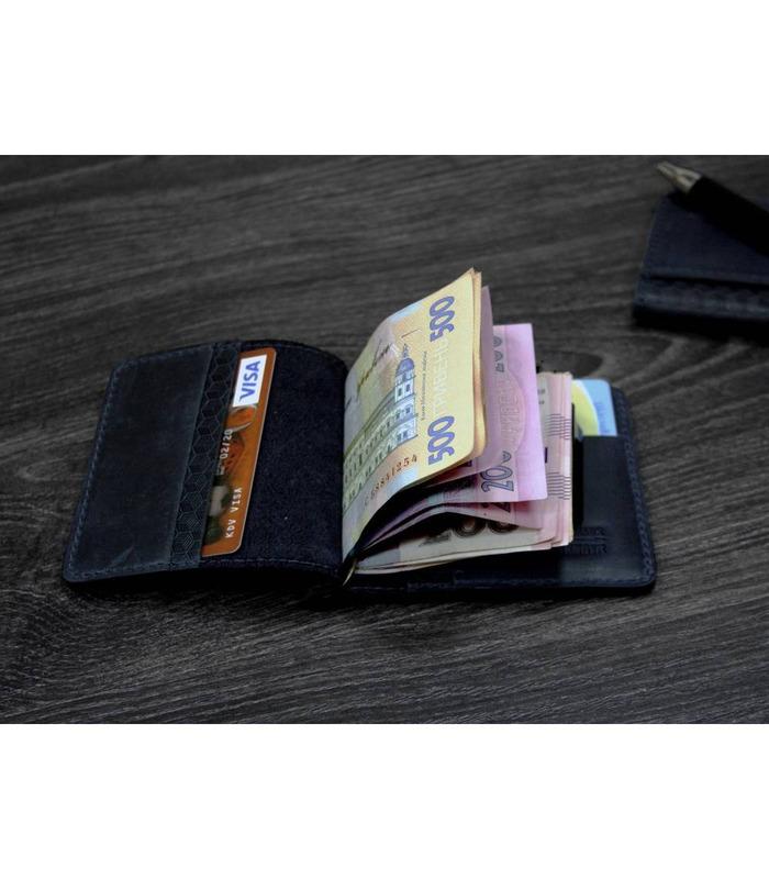 Портмоне 1.0 (затискач для грошей) Графіт/Горіх/Нічне небо (Карбон)