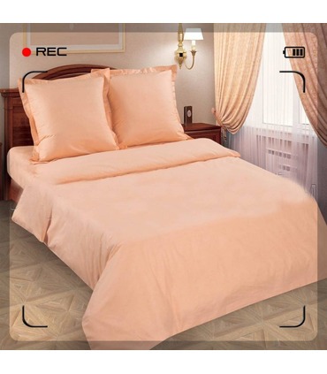 Комплект постільної білизни "Персик".