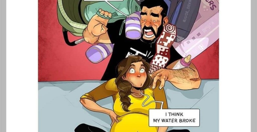 15 забавных комиксов о жизни пары в период беременности